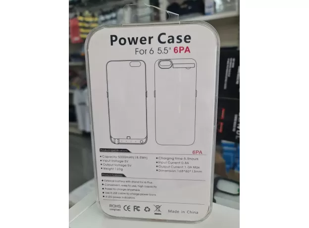 5000MAH PORTABLE EXTERNAL POWER PACK BACKUP BATTERY CHARGER CASE IPHONE 6 PLUS