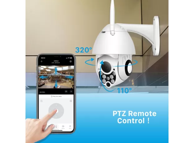 1080P PTZ IP CAMERA 2MP - OUTDOOR WIFI SPEED DOME SECURITY CCTV