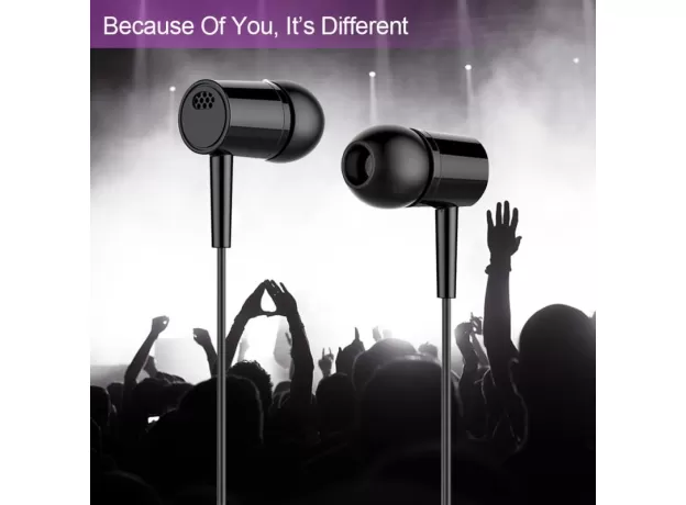 3.5MM IN-EAR WIRED EARPHONES - HEADSET WITH MIC FOR MUSIC & CALLS