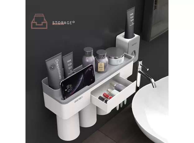 BAISPO MAGNETIC TOOTHBRUSH HOLDER - WALL MOUNT INVERTED CUP RACK