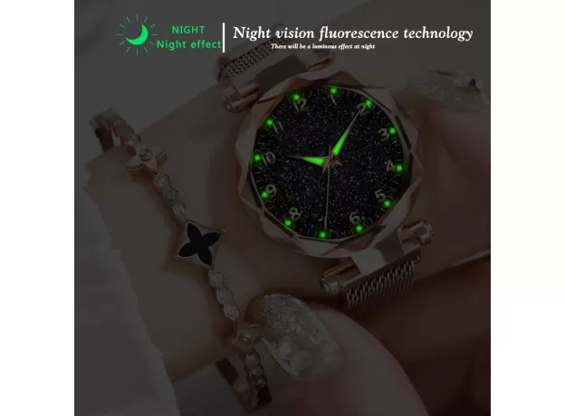 LUXURY WOMEN MAGNETIC STARRY SKY WATCH - QUARTZ WRISTWATCH FOR WOMEN