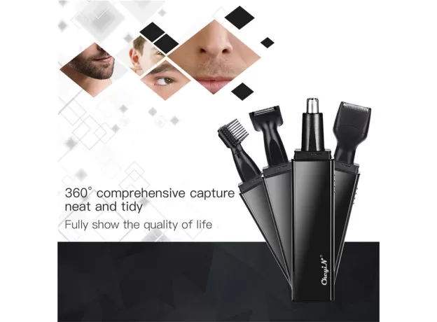 MEN MULTIFUNCTION USB RECHARGEABLE EAR NOSE TRIMMER - PORTABLE ELECTRIC HAIR TRIMMER