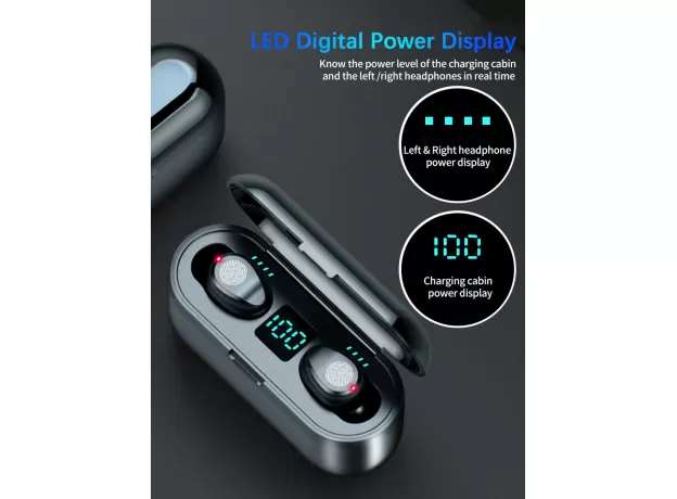 NEW F9 WIRELESS HEADPHONES - BLUETOOTH 5.0 EARPHONES
