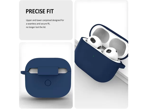 AIMTEL CASE COMPATIBLE WITH AIRPODS 3 CASE,PREMIUM SILICONE PROTECTIVE CASE WITH KEYCHAIN AIRPOD 3 CASE COVER COMPATIBLE FOR APPLE AIRPODS 3RD GENERATION 2021 SUPPORT WIRELESS CHARGING