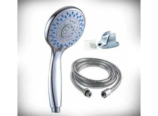 UNIVERSAL SHOWER HEAD 5 MODE FUNCTION CHROME ANTI-LIMESCALE HANDSET / HOSE PIPE