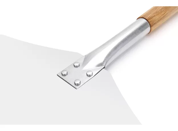 PIZZA PEEL, GA HOMEFAVOR ALUMINUM 12-INCH X 14-INCH PIZZA PADDLE -HOSTING THE OCCASIONAL PIZZA PARTY- WITH DISMOUNTABLE WOOD HANDLE