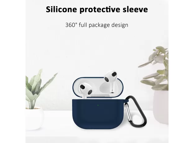 AIMTEL CASE COMPATIBLE WITH AIRPODS 3 CASE,PREMIUM SILICONE PROTECTIVE CASE WITH KEYCHAIN AIRPOD 3 CASE COVER COMPATIBLE FOR APPLE AIRPODS 3RD GENERATION 2021 SUPPORT WIRELESS CHARGING