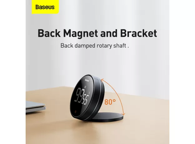 BASEUS MAGNETIC COUNTDOWN ALARM CLOCK KITCHEN TIMER MANUAL DIGITAL TIMER