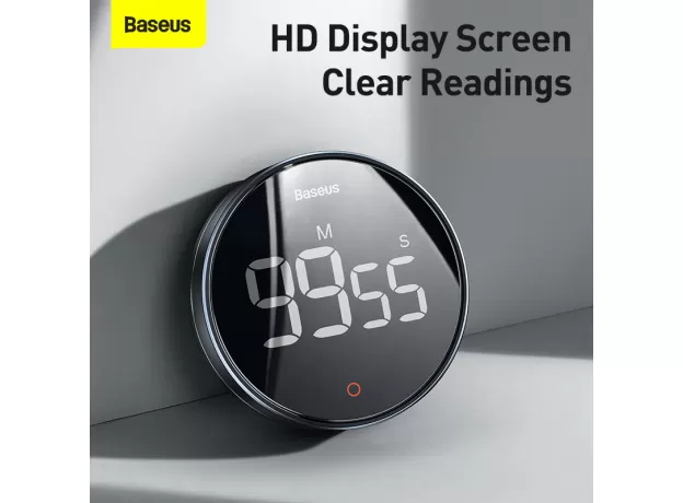 BASEUS MAGNETIC COUNTDOWN ALARM CLOCK KITCHEN TIMER MANUAL DIGITAL TIMER