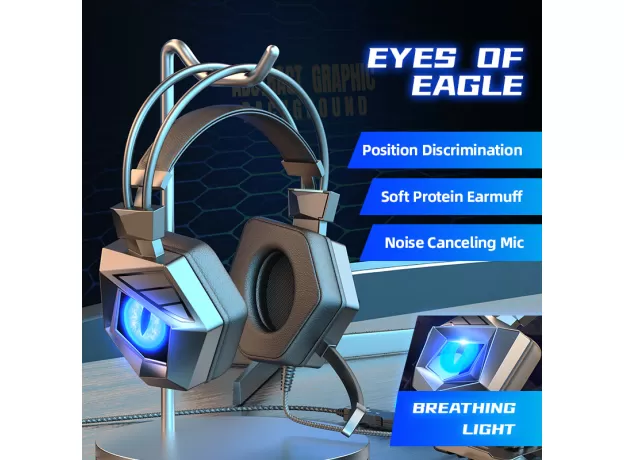 GAMING HEADSET WITH MICROPHONE FOR COMPUTER LAPTOP PS4 PS5 MAC XBOX ONE HEADSET