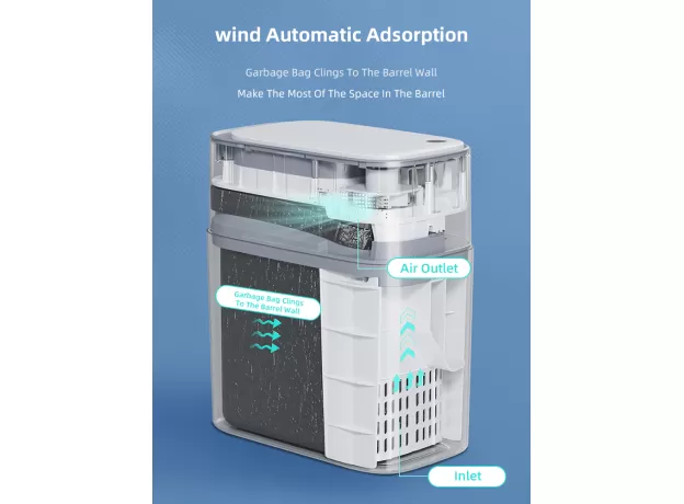 JOYBOS AUTOMATIC BAGGING SENSOR TRASH CAN, 14L HOME TOILET KITCHEN SMART TRASH