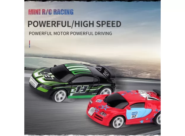 REMOTE CONTROL MINI RC CAR BATTERY OPERATED RACING CAR PVC CANS PACK