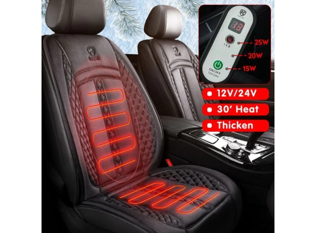 12V/24V CAR SEAT HEATER 120CM LENGTHEN HEATED CAR SEAT COVER  WARM CAR HEATING MAT