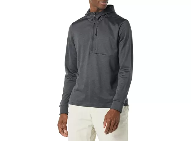 AMAZON ESSENTIALS PERFORMANCE SKI MIDLAYER FULL-ZIP HOODIE JACKET, DARK GREY, L