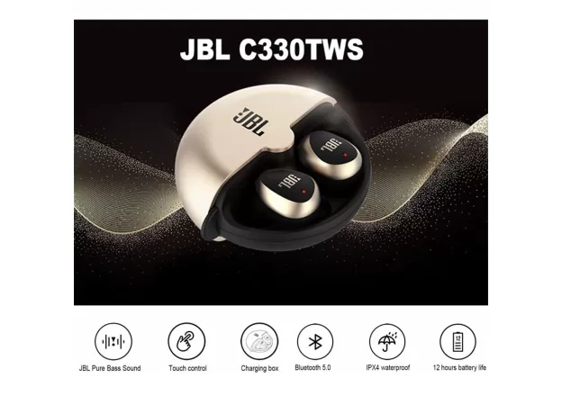 FOR JBL C330 TWS BLUETOOTH SPORTS EARPHONES TRUE WIRELESS STEREO EARBUDS TOUCH CONTROLS
