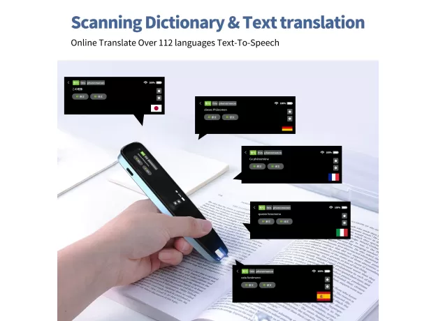SMART INSTANT VOICE PHOTO SCANNING TRANSLATOR 2.98 INCH TOUCH SCREEN WIFI SUPPORT OFFLINE PORTABLE MULTI-LANGUAGE TRANSLATION