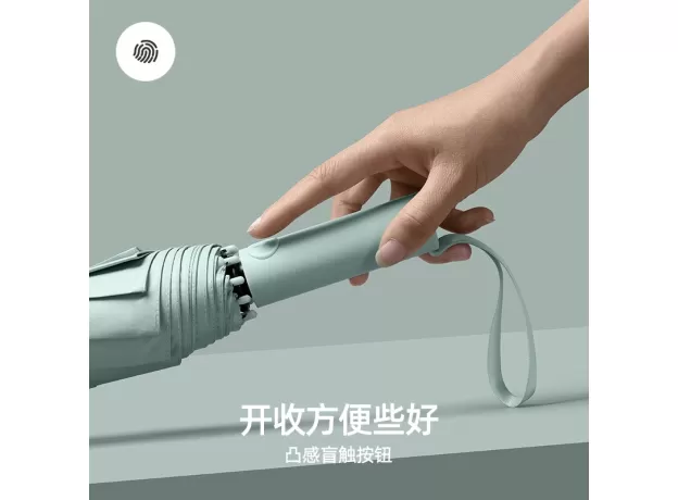 XIAOMI UMBRELLA 10 BONE FOLDING MENS LARGE UMBRELLA MECHANICAL TRANSPARENT HANDLE