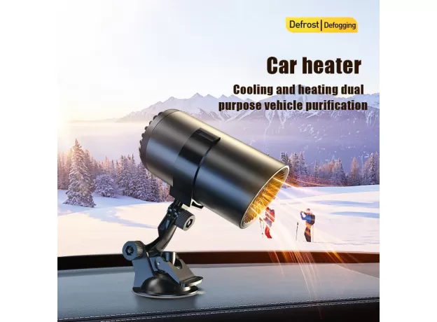 12V/24V 800W CAR HEATER KIT - HIGH POWER DOUBLE OUTLET 5 SECOND FAST HEATING DEFROST FOR AUTOMOBILE