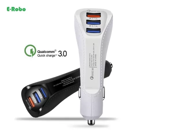 3 PORT USB 6.1A QC 3.0 CAR CHARGER (BLACK)