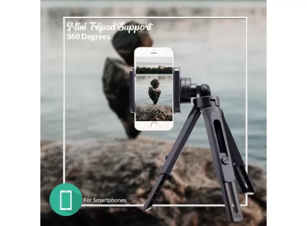 MINI TRIPOD SUPPORT HORIZONTAL MODE 360Â° ROTATABLE FOR SMART PHONES