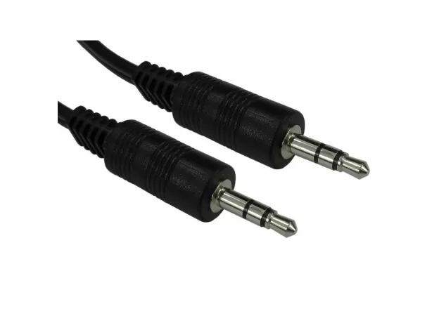 BUDI 3.5MM JACK TO JACK AUX AUDIO CABLE 1.2M LONG - BLACK
