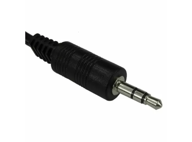 BUDI 3.5MM JACK TO JACK AUX AUDIO CABLE 1.2M LONG - BLACK