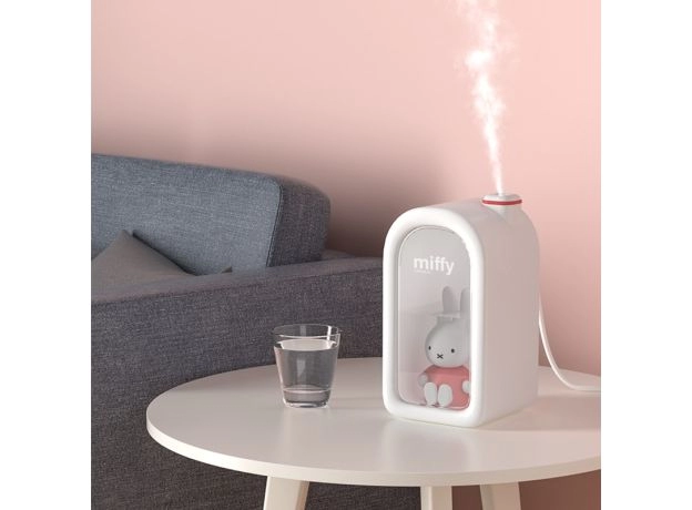 Miffy 380ML Cool Mist Humidifier For Bedroom Mini Air Humidifier Cute Type C Port Diffuser With Night Light