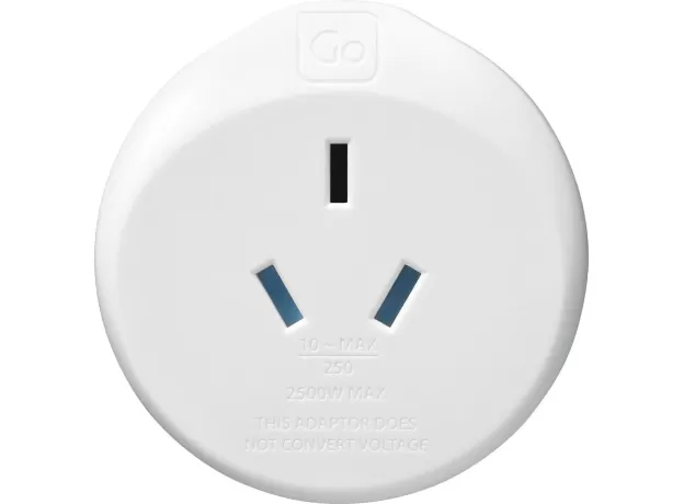 GO TRAVEL ADAPTOR AUSTRALIA AUS / CHINA TRAVELLER TO EUROPE EU EURO 2 PIN PLUG