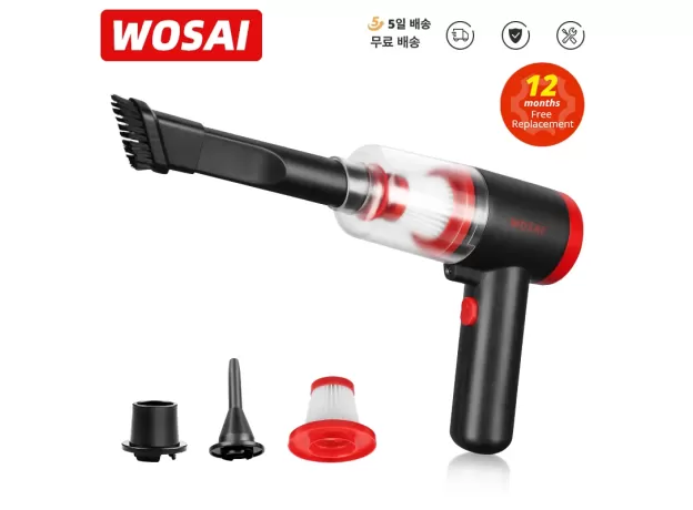WOSAI Cordless Vacuum Cleaner 8000Pa Strong Suction Portable Car Vacuum Cleaner