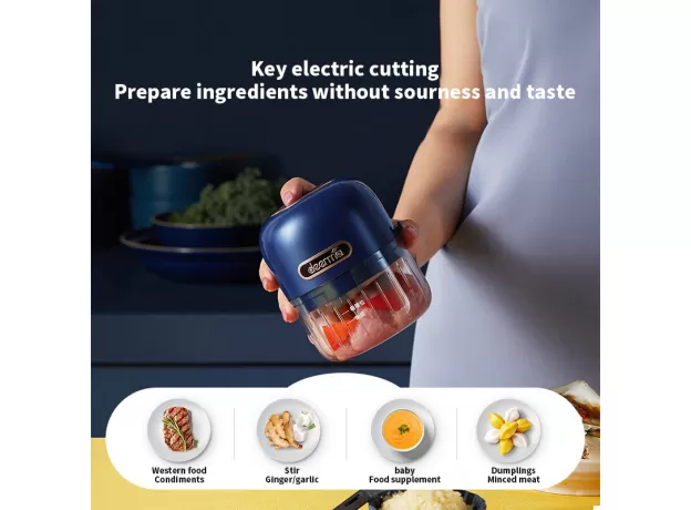 DEERMA ELECTRIC GARLIC FOOD VEGETABLE CHOPPER SQUEEZER MEAT GRINDER WIRELESS MINI CRUSHED