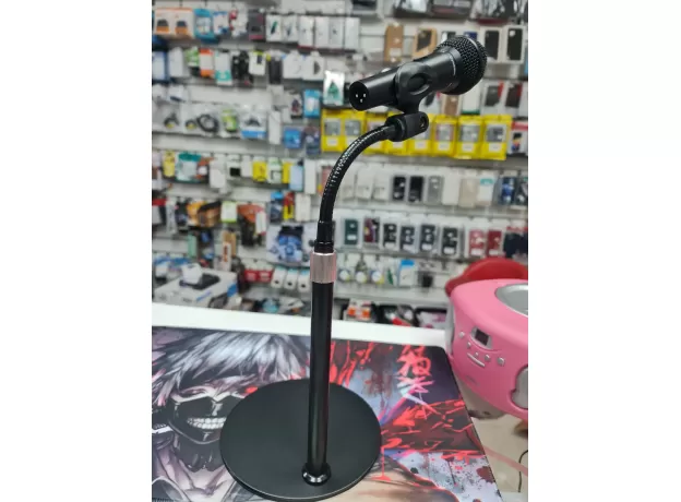 DESKTOP MICROPHONE STAND WITH METAL BASE,MICROPHONE FLOOR STANDING TRIANGLE STAN