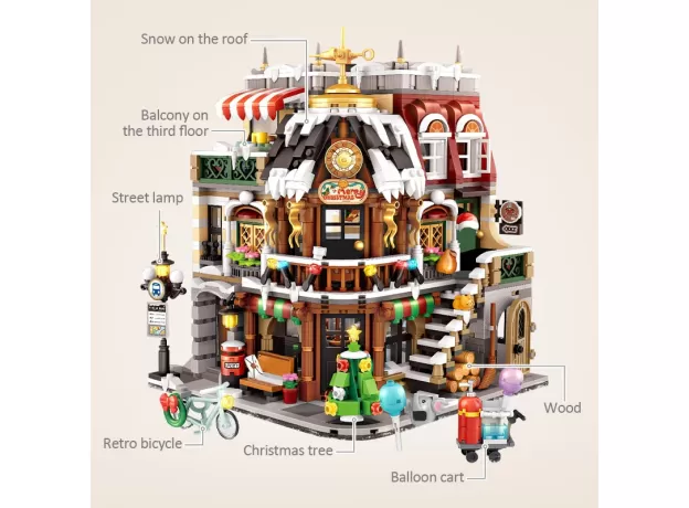 2506PCS CITY STREET VIEW MINI ARCHITECTURE – CHRISTMAS CAFE HOUSE BUILDING BLOCKS