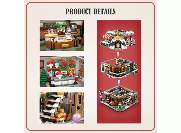 2506PCS CITY STREET VIEW MINI ARCHITECTURE – CHRISTMAS CAFE HOUSE BUILDING BLOCKS