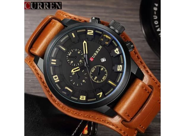 CURREN MEN'S WATCHES TOP BRAND LUXURY FASHION&CASUAL BUSINESS QUARTZ WATCH DATE WATERPROOF