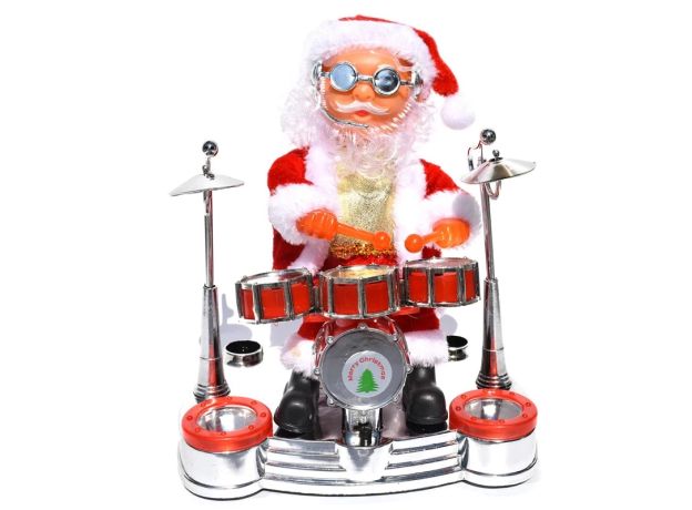 MOONBIFFY 2022 NEW ELECTRIC SANTA CLAUS PLAYING PIANO MUSIC DOLL CHRISTMAS DECORATIONS CHILDREN GIFT