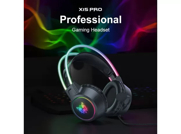 ONIKUMA WIRED HEADPHONES FOR WOMENS RGB DYNAMIC LIGHTING HEAD BEAM LIGHTWEIGHT GAMING HEADSET