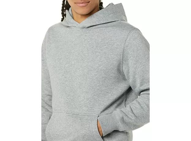 AMAZON AWARE MEN'S FLEECE HOODIE, GREY HEATHER, L