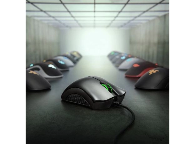 BLACK RAZER DEATHADDER ESSENTIAL WIRED GAMING MOUSE MICE 6400DPI OPTICAL SENSOR