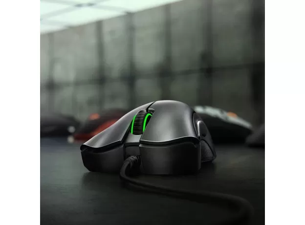 BLACK RAZER DEATHADDER ESSENTIAL WIRED GAMING MOUSE MICE 6400DPI OPTICAL SENSOR