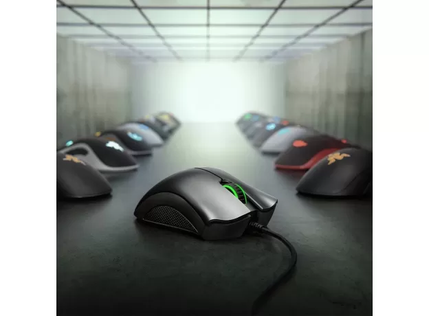 BLACK RAZER DEATHADDER ESSENTIAL WIRED GAMING MOUSE MICE 6400DPI OPTICAL SENSOR