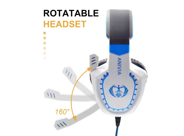 GAMING HEADSET NOISE ISOLATING OVER EAR HEADPHONES WITH MIC, VOLUME CONTROL, BASS SURROUND