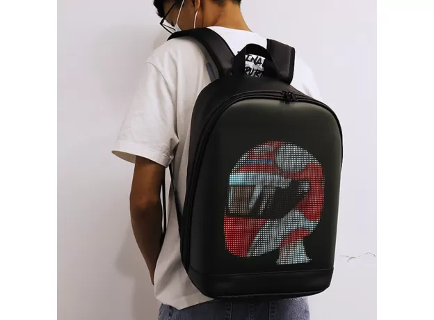 UNISEX BACKPACK LED DISPLAY MULTIFUNCTION LAPTOP BACKPACK SCHOOL MULTIMEDIA BILLBOARD BAG