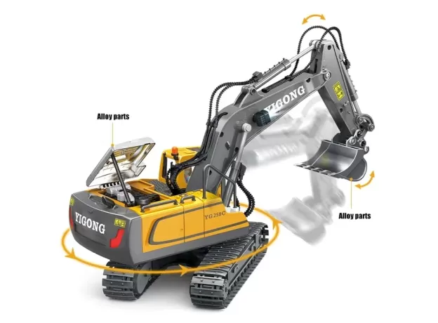 1/20 SCALE REMOTE CONTROL EXCAVATOR RC ALLOY CAR CONSTRUCTION ENGINEERING VEHICLE